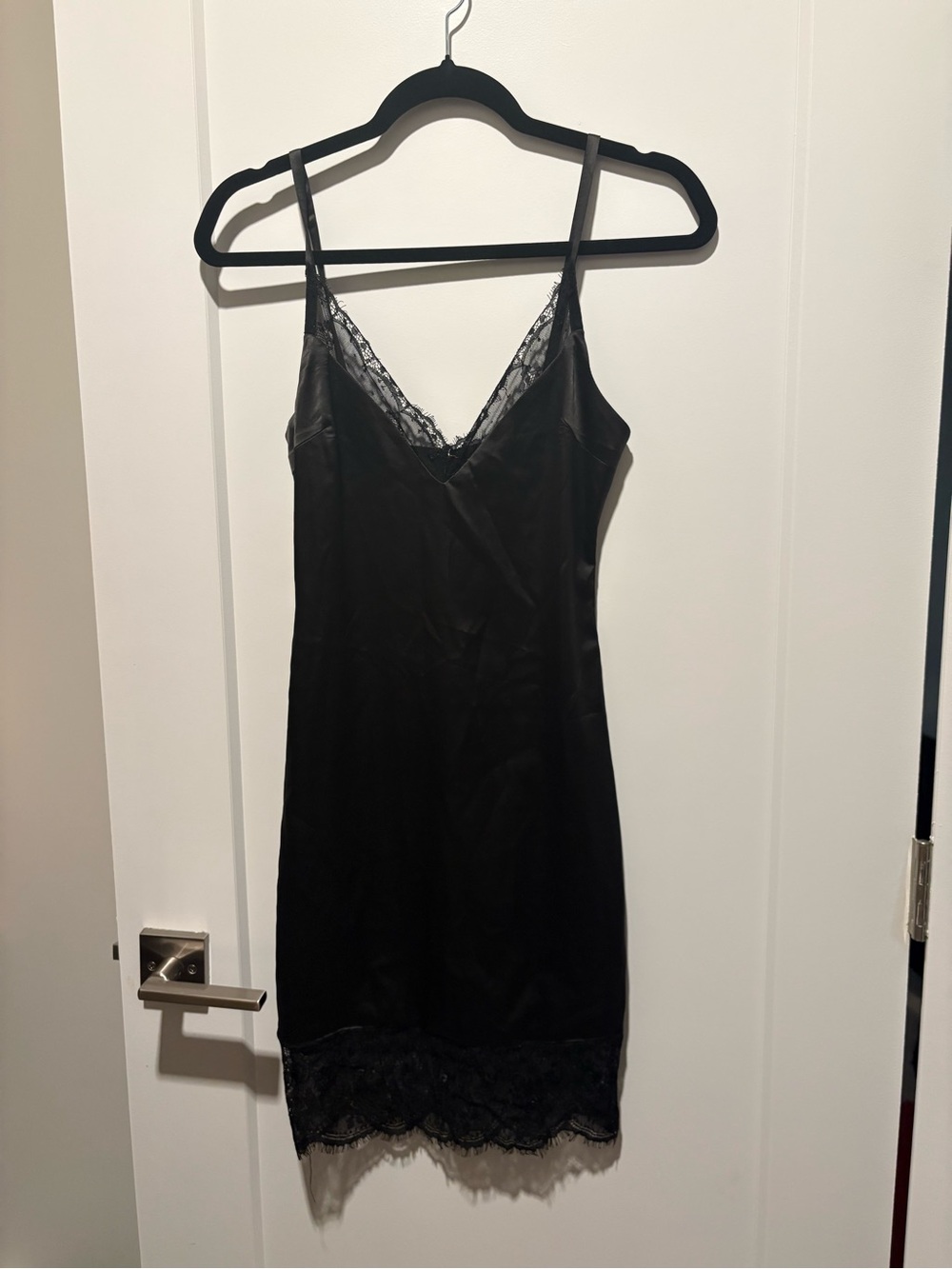 Black Lace-Trim Slip Dress - Women Intimates & Sleepwear